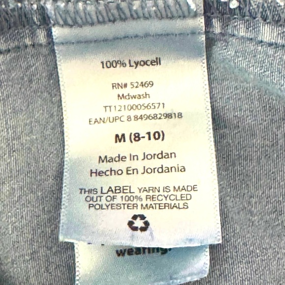 Time and Tru Size M (8-10) 100% Tencel Blue Utility Shorts w/Pockets Belt Loops - Picture 6 of 6